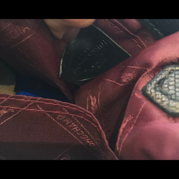 LONGCHAMP PYTHON LMTD LEATHER METALLIC BROWN COPPER GORG TOTE CROSSBODY Bag LUX - Picture 3 of 6